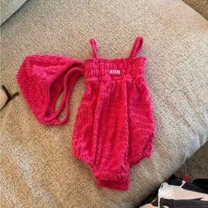 Kith Fuchsia Textured Baby onesie